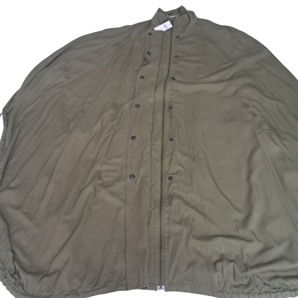 NWT Pilcro Anthropologie Jacket Womens One Size Olive Green Utility Relaxed Boho - Picture 7 of 11